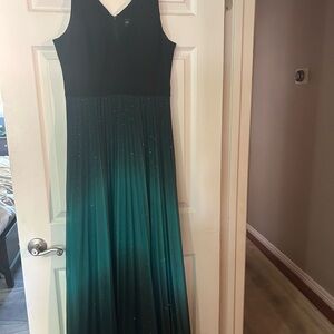 Elegant Black and Teal Women's Dress